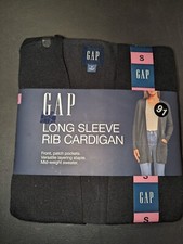 GAP-Women's Mid Weight Front Pockets Long Sleeve Rib Cardigan Small "NEW" B23 