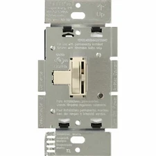 Lutron Ariadni AY-10P-LA LIGHT ALMOND Single Pole Preset Wall Switch slide dim