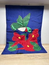 House Outdoor Garden Flag Spring Flowers Humming Bird Yard Decor Bannner 39 x 28