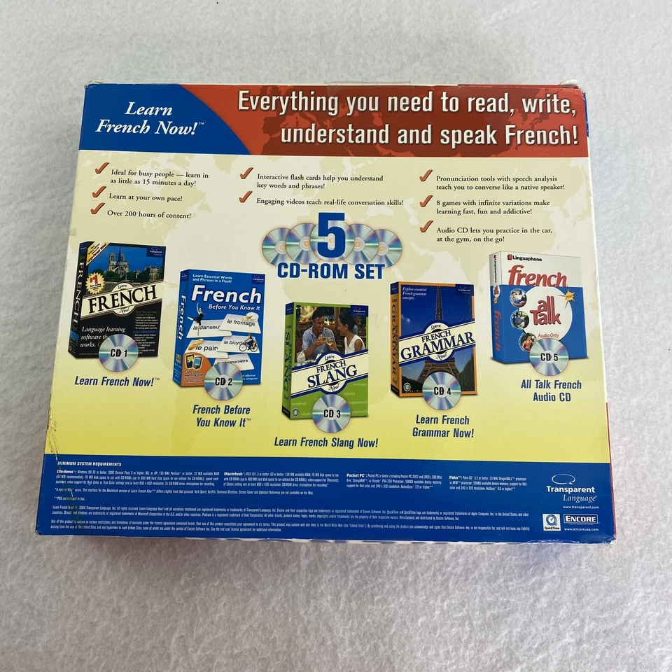 Encore Language Learning Software FRENCH 5 CD-Roms - Image 3 of 4