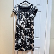 Evan Picone Floral Satin Occasion Work Teacher Office Siren Sz 10 Stretch