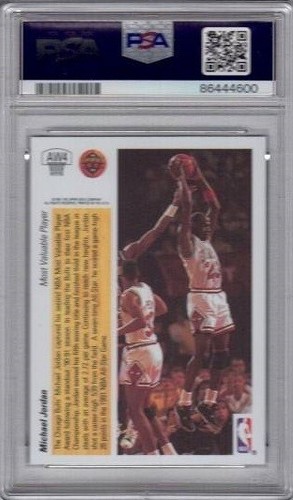 Michael Jordan 1991 vincitore del premio UD ologrammi #AW4 PSA 9 Chicago Bulls HOF x600 - Foto 2 di 2