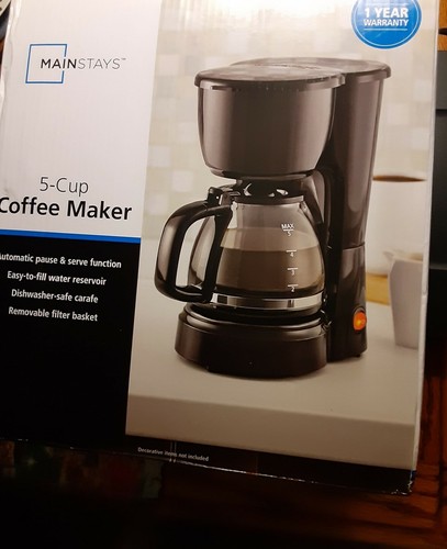 Easy To Fill 5 Cup Coffee Maker 