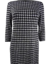 Ladies Jessica H Cocktail / Evening Dress Houndstooth Sparkle Size 8 NWT