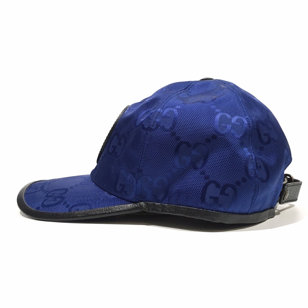 GUCCI JEREMI GUCCISSIMA BASEBALL HAT CAP -ROYAL BLUE / BLACK -SIZE
