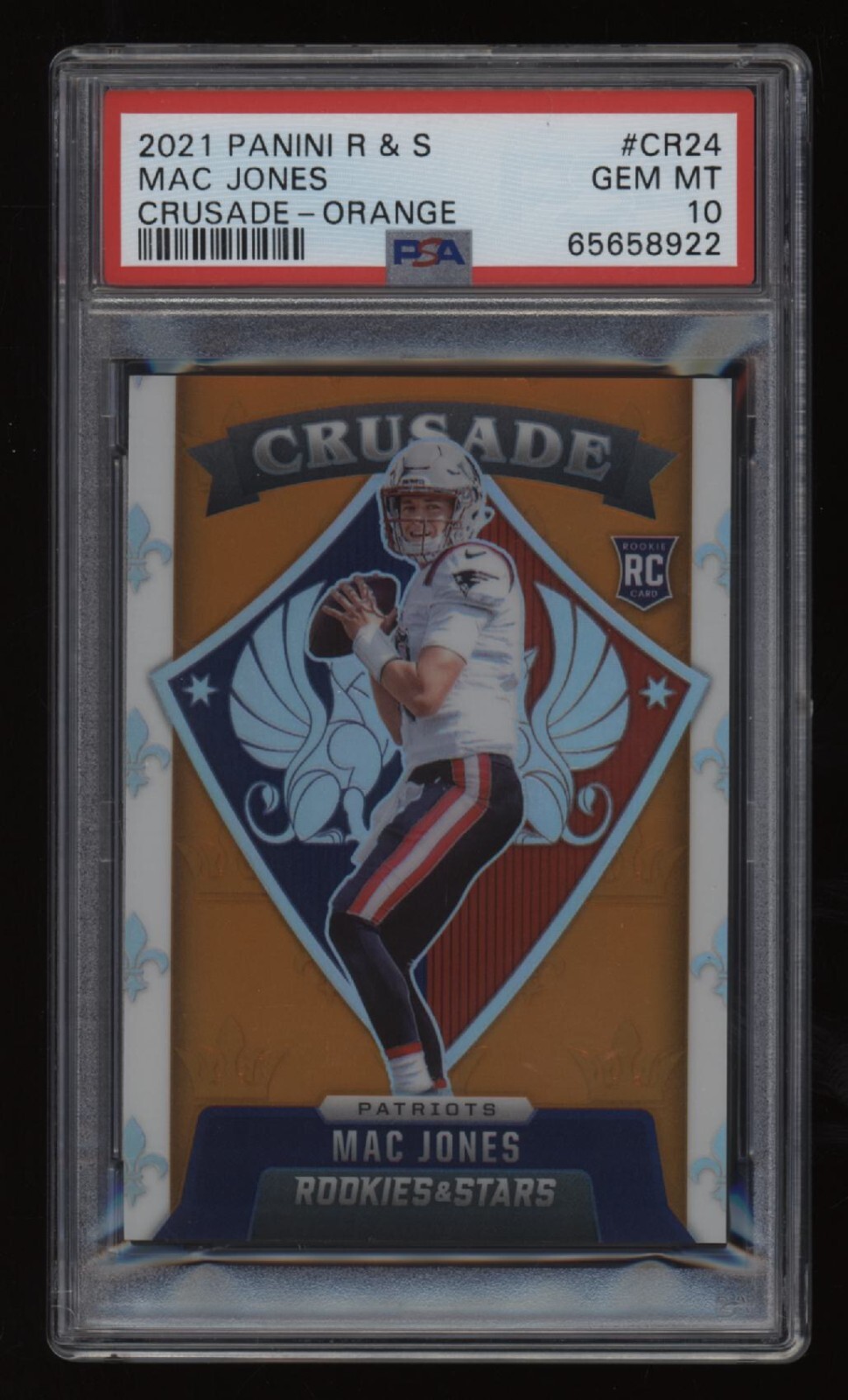 Mac Jones Panini Rookies & Stars Crusade #CR24 Orange