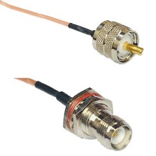 RG316 PL259 UHF Male to RP-TNC FEMALE BULKHEAD RF Cable Rapid-SHIP LOT