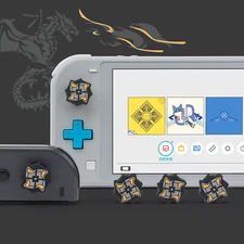 4PCS Silicone Joy Con Black Thumb Grip Cover Set For Nintendo Switch&Lite&OLED