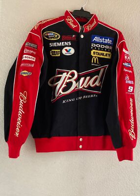 NASCAR Vintage Racing Jacket Embroidered Bud jacket | eBay