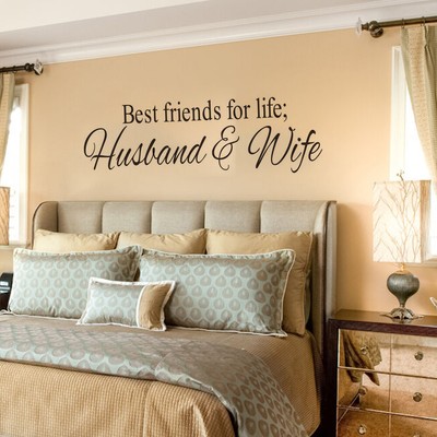 ''Best friends for life;Husband & Wife'' WALL ART QUOTE DECAL LETTERING WORDS