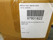 3 MENARDI BAG HOUSE FILTER 97801822 12" X 420" FBG WVN MEM/ACR CORD DCAP RA 10OZ