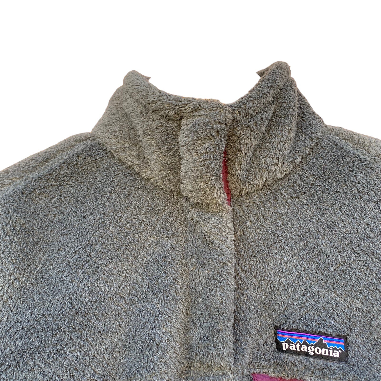 Patagonia Re-tool Snap Pullover Gray Purple Women's Size Small Fleece Sweater thumbnail 4