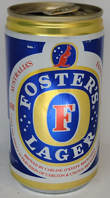 FOSTERS LAGER/Carling O'keefe Brg Co. ~ Alum 12oz. Beer Can ~ Empty ~ Australia