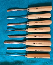 8-pc Woodworking Carving Chisel Set ~ Made In W Germany