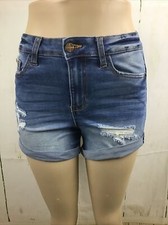 Kendall Kylie Women's The Icon Short Distressed Stretch Jean Shorts Sz. 1/25