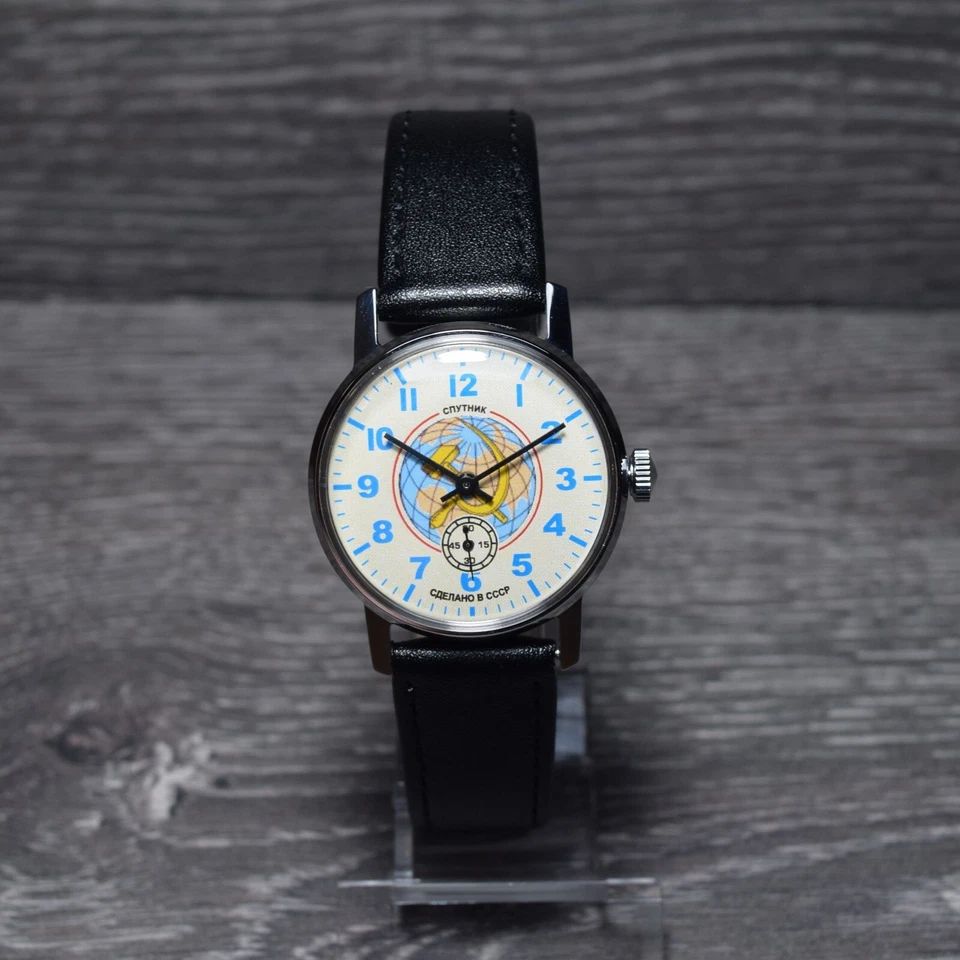 Reloj soviético Pobeda Sputnik URSS reloj mecánico vintage para hombre reparado Foto 2 de 4