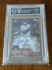 2023 Topps Chrome  Matt Mervis Gold Refractor Rookie Auto 30/50 Arena 9.5 PSA