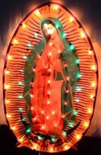 Luz Iluminada Dama de Guadalupe Virgen de Guadalupe Intermitente 80 LED Vigen María