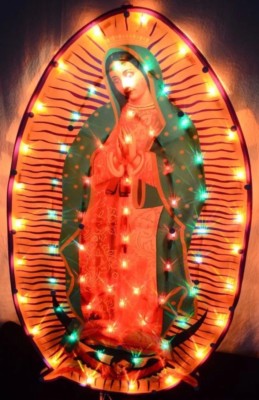 Light Up Lady Of Guadalupe Light Virgen De Guadalupe Flashing 80 LED Vigen Mary