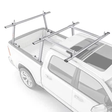 APX25-E Aluminum Pickup Truck Ladder Rack w/Cantilever Extension - Sandy Silver