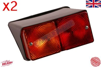 PARLEX 2x Rear Light Lamp FOR Fiat L SERIES BACKHOE TL SERIES FORD NEW HOLLAND 10