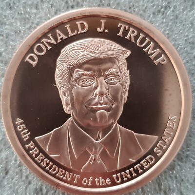 Large Donald Trump 2020 2 oz .999 Copper coin 45th President