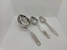 vollrath stainless steel serving spoons Set Of 3. 1 Cup, 1/4 Cup, 1/8 Cup. 