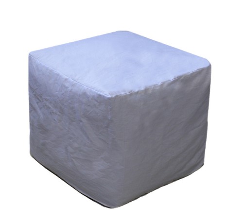 Indian Plain White Square Ottoman Pouf Cover Footstool Seating Case Pure Cotton - Picture 3 of 3