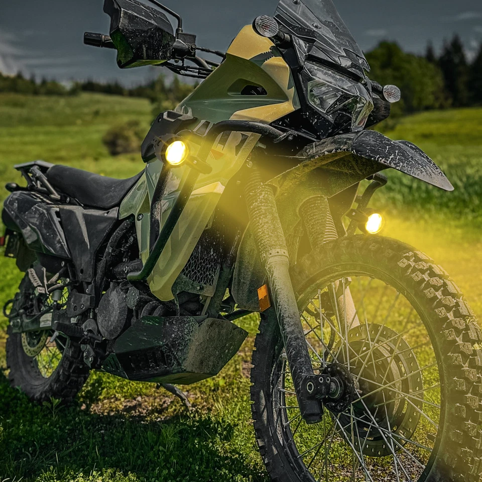 Auxiliary Driving LED Light w/Wiring Switch For Suzuki Vstrom 250 650 800 1000 - Image 3 of 4