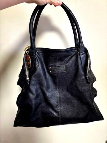 Alexander Mcqueen Manta Tote Bag Black Leather Japanese Designer Vintage