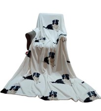 Oversized Blue Dog Fleece Throw Blanket 60    X 80    Soft Cozy Durable Flannel