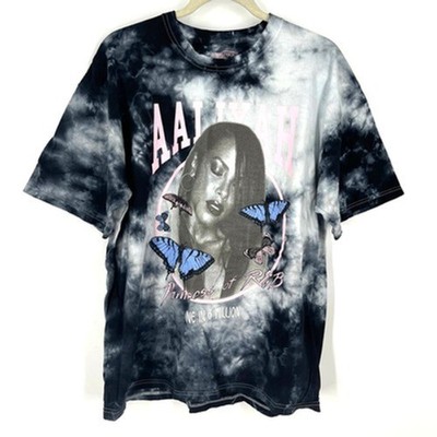 Aaliyah Princess Of R&B One In A Million Portrait Tie Dye T-Shirt Size 1X NWOT