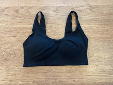PINK Victoria's Secret Black MEDIUM Base Stretch Cotton Scoop Bralette Bra