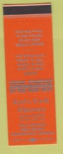 Matchbook Cover - Karl's Kwik Kleaners Indianapolis IN SAMPLE