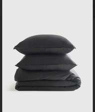 NWOT Quince Full Queen Duvet Set 2 Shams Organic Bamboo Charcoal