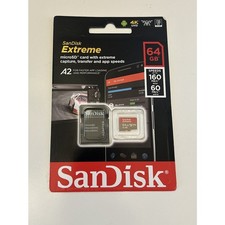 SanDisk 64GB microSDXC Extreme 160MB/s A2 4K U3 V30 64G SD microSD card SDSQXA2