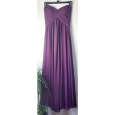 Mori Lee Womens Merlot Strapless Full Length Evening Gown Size 4 Bridesmaid Prom