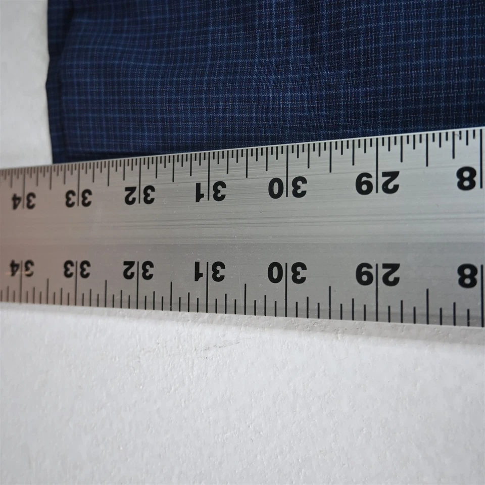 Pantalones de vestir rectos Jack Victor 29x34 azules a cuadros 100 % lana Plymouth Foto 4 de 4