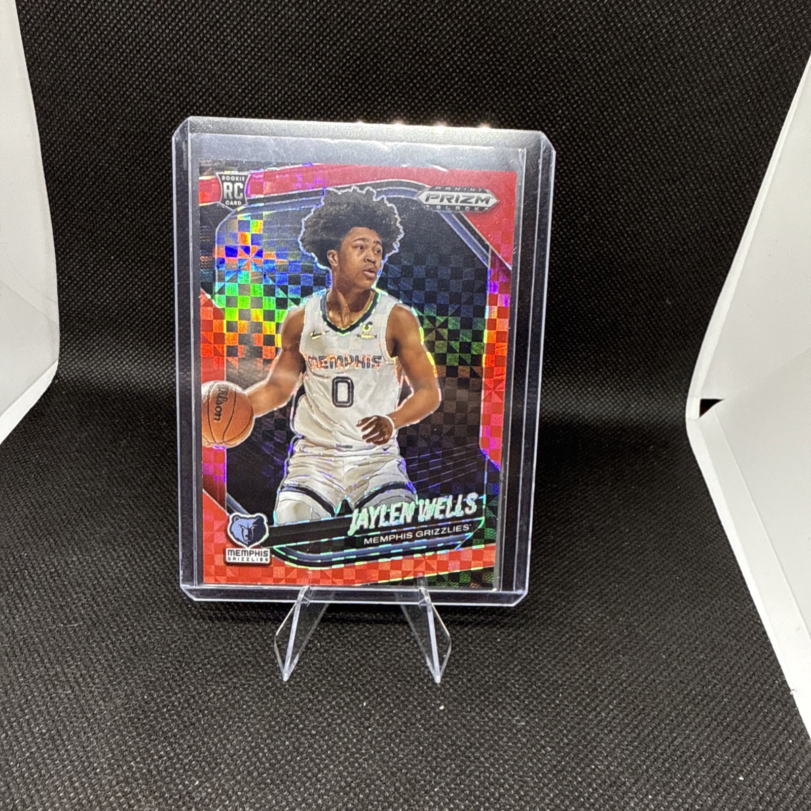 2024-25 Panini Prizm Black Jaylen Wells RC #34 Red Power Prizm /75 SSP Grizzlies