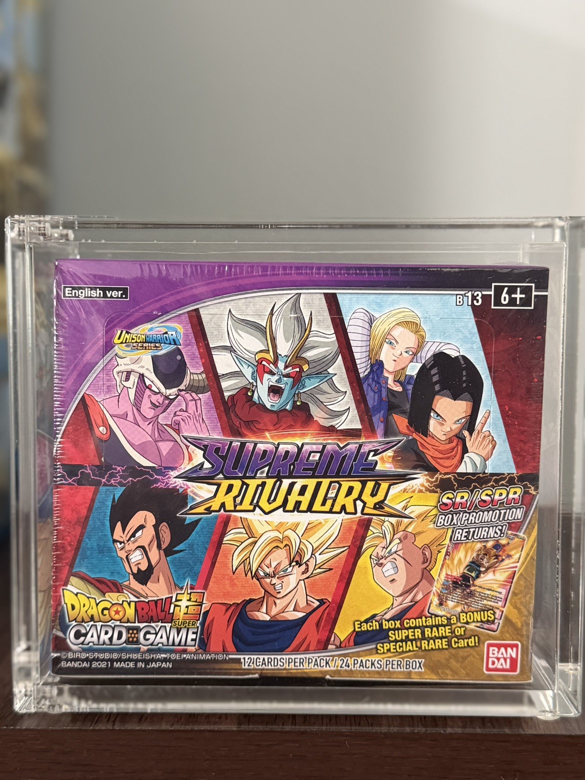 Dragon Ball Super Supreme Rivalry B13 Sealed Booster Box + Acrylic Case