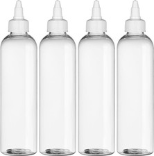 Twist Top Applicator Bottles 8 OZ Clear BPA-Free Squeeze Refillable 4