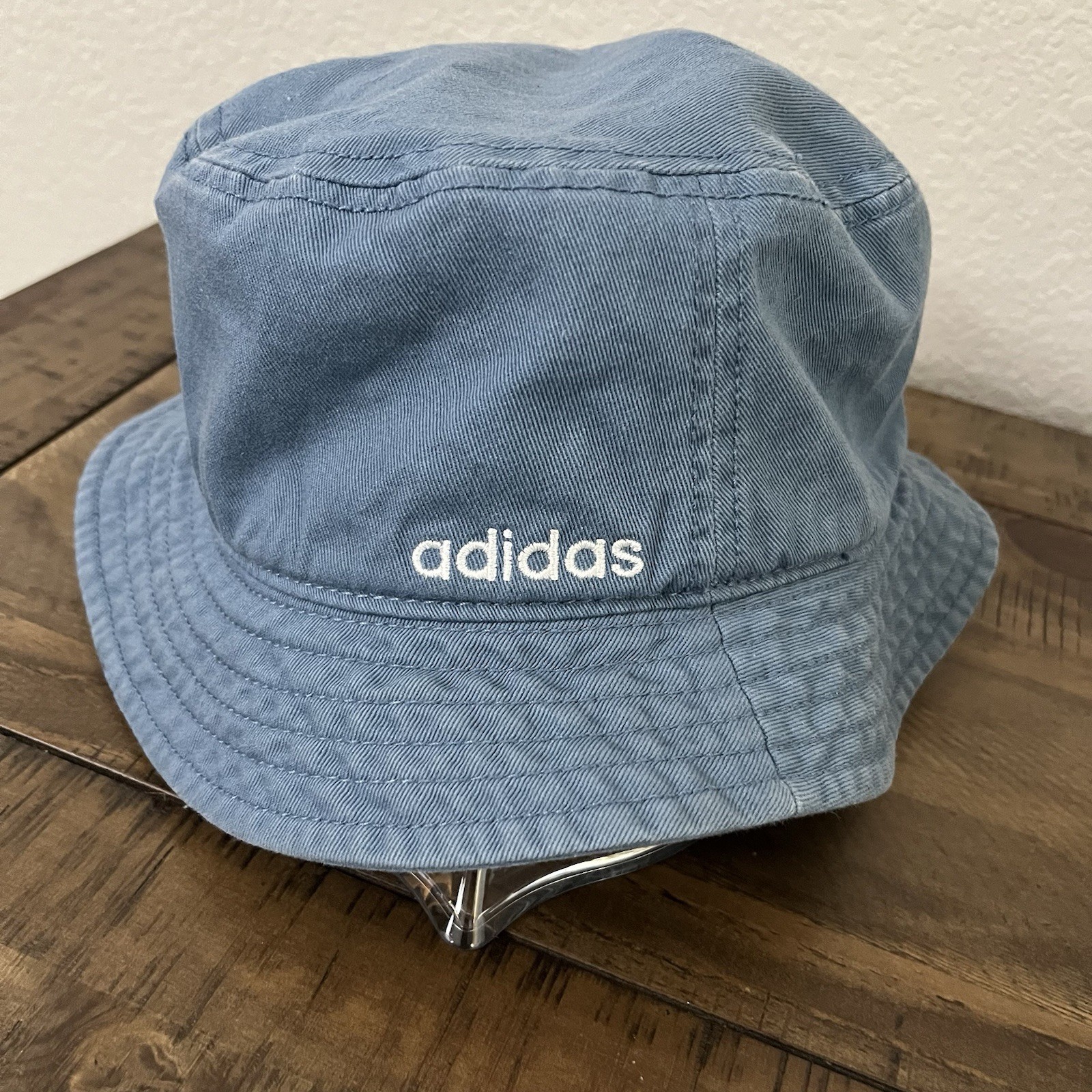 Adidas Chambray One Size Aeroready Essentials Bucket Hat Embroidered