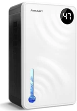 Amzart 118 Oz Dehumidifier for Home/Office (998sq.ft) With Drain. White
