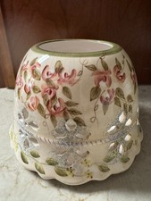 Home Interiors Wildflower Romance Candle Jar Shade Topper Pierced  E14