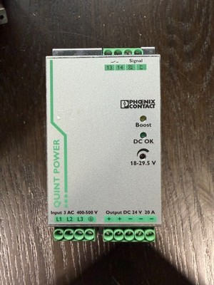 Phoenix Contact QUINT-PS/3AC/24DC/20, 24 VDC / 20 A, Power Supply.