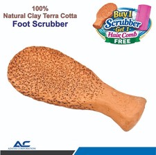 Azatek Natural Terracotta Clay Foot Scrubber Dead Skin Callus Remover Pedicure