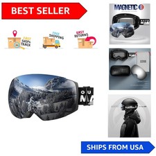 Elegant Frameless Ski Goggles with Adjustable Strap 100 UV400 Protection