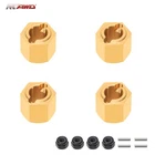 4x Full Brass Wheel Hex Hub Adaptor H7*6.2mm for FMS EAZYRC Roc Hobby 1-24 FCX24