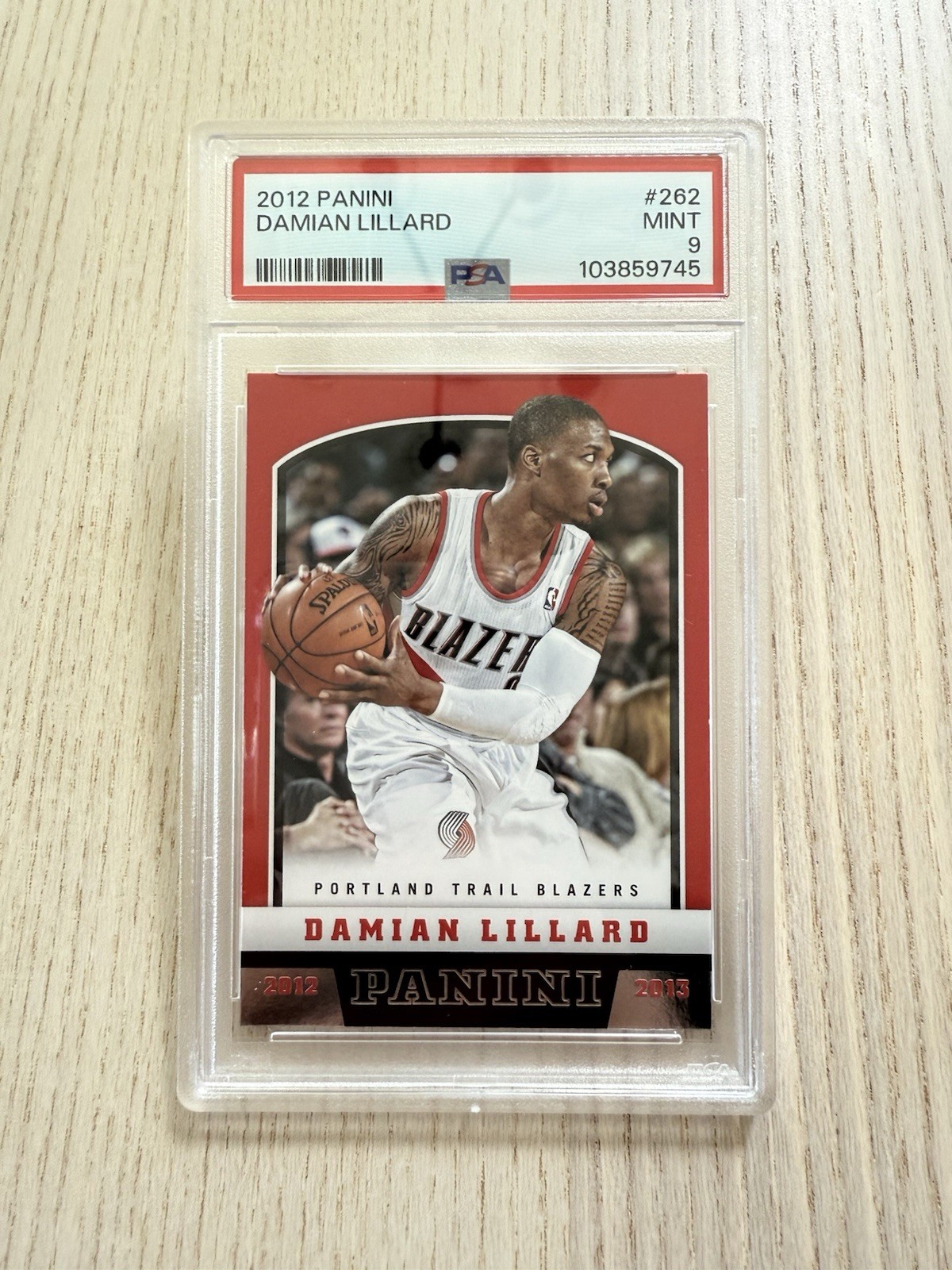 Damian Lillard - #262 Panini 2012 - PSA 9 MINT - Rookie Card RC - Trail Blazers