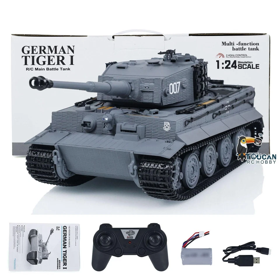 RC Battle Tank 1/24 Taigen Tiger I Remote Control Infrared Combat Military Tanks - Image 2 of 4